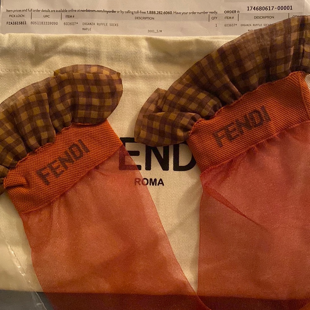 Fendi Organza Ruffle Socks